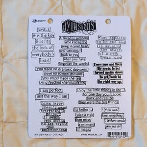 Ranger Delusions Stamps "The Right Words" EUC